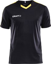 Craft Progress Contrast Shirt Korte Mouw Heren - Zwart / Geel | Maat: M