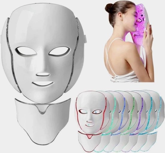 Homezie LED Masker 7 kleuren LED lichttherapie masker