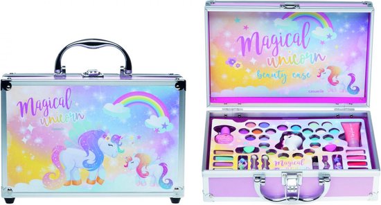 Unicorn Make-up Koffer 42 Delig - Make Up Koffer Met Inhoud - Make Up Koffer Meisjes - Make Up Koffer Kinderen