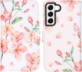 iMoshion Design Softcase Book Case Samsung Galaxy S22 hoesje - Blossom Watercolor