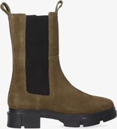 Tango | Romy 503-d dames khaki suede chelsea boot detail - matching sole | Maat: 36