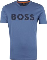 Hugo Boss - T-shirt Thinking Responsible Blauw - Maat M - Regular-fit
