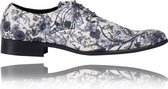 Gloriosa - Maat 41 - Lureaux - Kleurrijke Schoenen Voor Heren - Veterschoenen Met Print