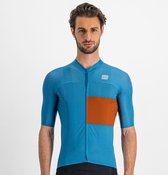 Sportful Fietsshirt Korte Mouwen Blauw Rood Heren - Snap Jersey Berry Blue Cayenna Red-XL