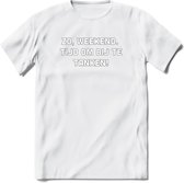 Weekend Bier T-Shirt | Unisex Kleding | Dames - Heren Feest shirt | Drank | Grappig Verjaardag Cadeau tekst | - Wit - L