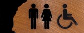 Zwart-WC-toilet- dames-heren-invaliden-dames heren invaliden-plexiglas-hout- Deurbordje-deur bordje-wc-wc bordje-bordje-toilet-toiletten-toilettes-toiletbordje-pictogram-iconen--te