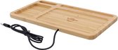 Desk Organiser Wireless Charger - Bamboo