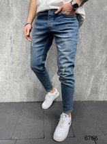 Herenjeans Beschadigde Denim Broek Slim Fit Skinny Zip Enkel Jongens Casual Stretch Broek Hip Hop Ripped Jeans Alle Taille Maten