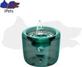 iPets MB6213 groen - rond - drinkfontein kat - met 4 filters - 1.6L - zeer stil