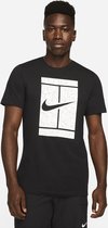 Nike Court Graphic Logo Sportshirt Heren - Maat L
