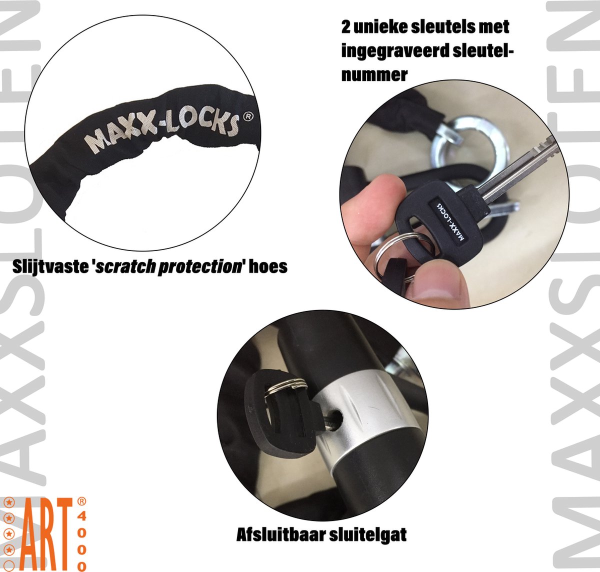 Maxx-Locks Tirau Scooterslot / Motorslot ART 4 Kettingslot + Loop - 300cm |  bol.com