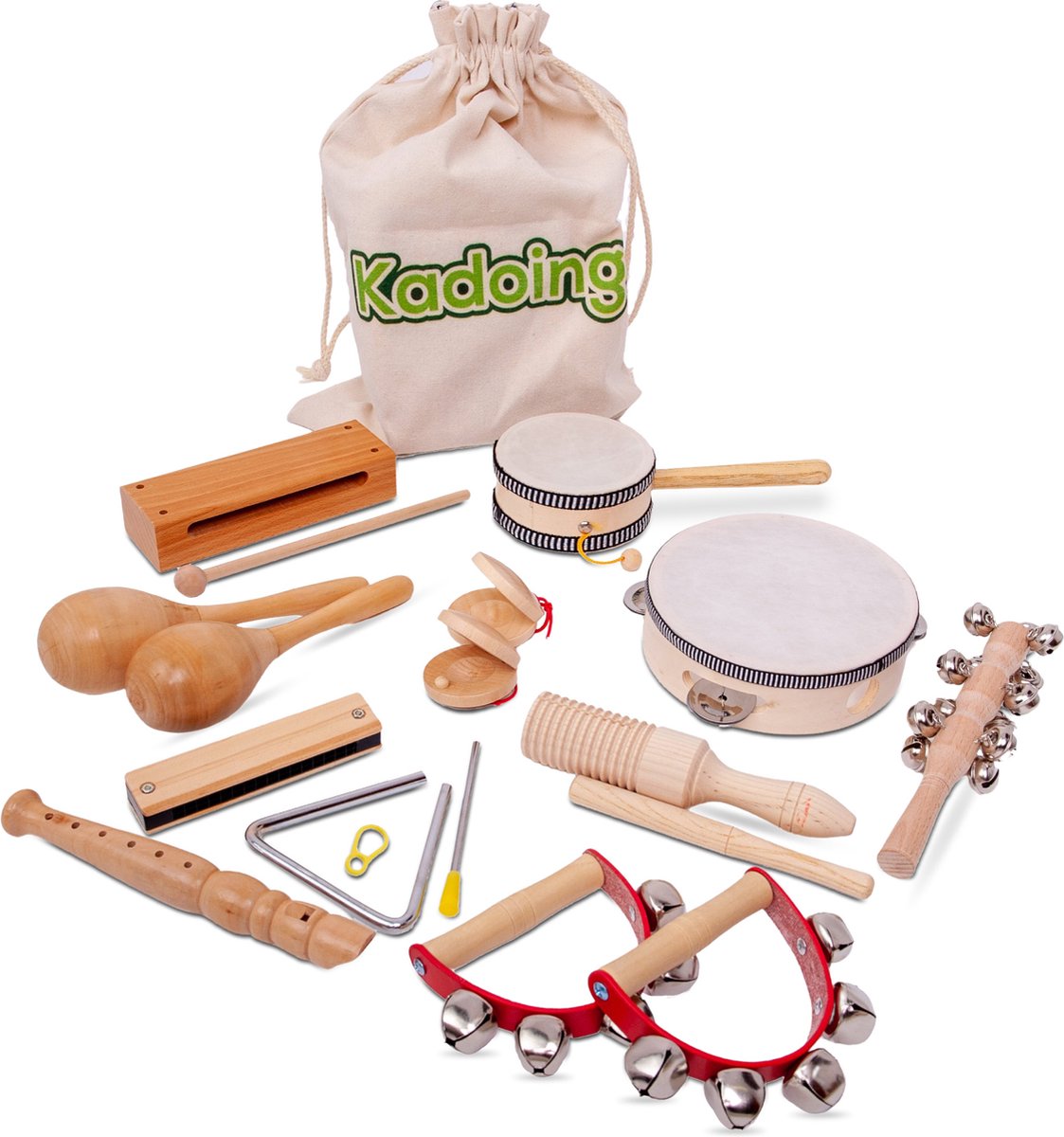 Ensemble d'instruments de musique en bois 18 pièces Kadoing® - Cadeau  durable -... | bol