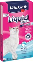 Vitakraft Cat Liquid Zalm en Omega - Kattensnack - 6 st
