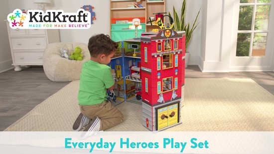 Vlot Naar de waarheid Mijnwerker KidKraft Everyday Heroes houten speelset, 3 verdiepingen met 35-delige  accessoires,... | bol.com