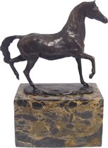 Bronzen sculptuur - Dravend paard - Gedetailleerd beeld - 20 cm hoog