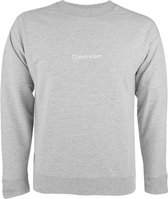 Calvin Klein logo O-hals sweater grijs - M