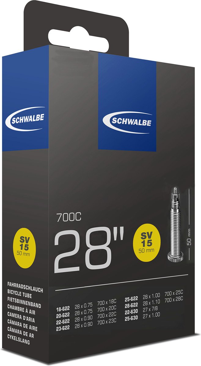 Schwalbe - Binnenband Fiets - Frans Ventiel - 28 x 3/4 - 7/8 - 1 - 11/16 van Schwalbe — afbeelding 4