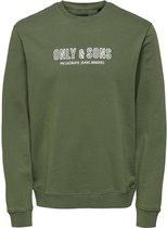 Only & Sons Trui Onsdirk Logo Crew Neck Sweat Cs 22022809 Olive Night Mannen Maat - XS