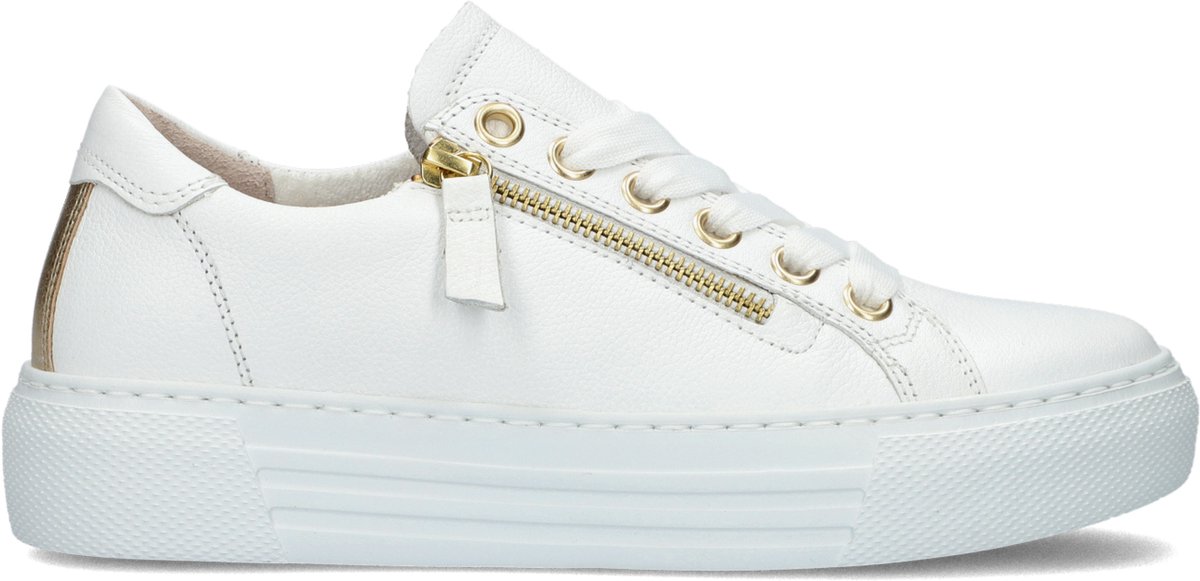 Gabor 465 Lage sneakers - Leren Sneaker - Dames - Wit - Maat 40,5
