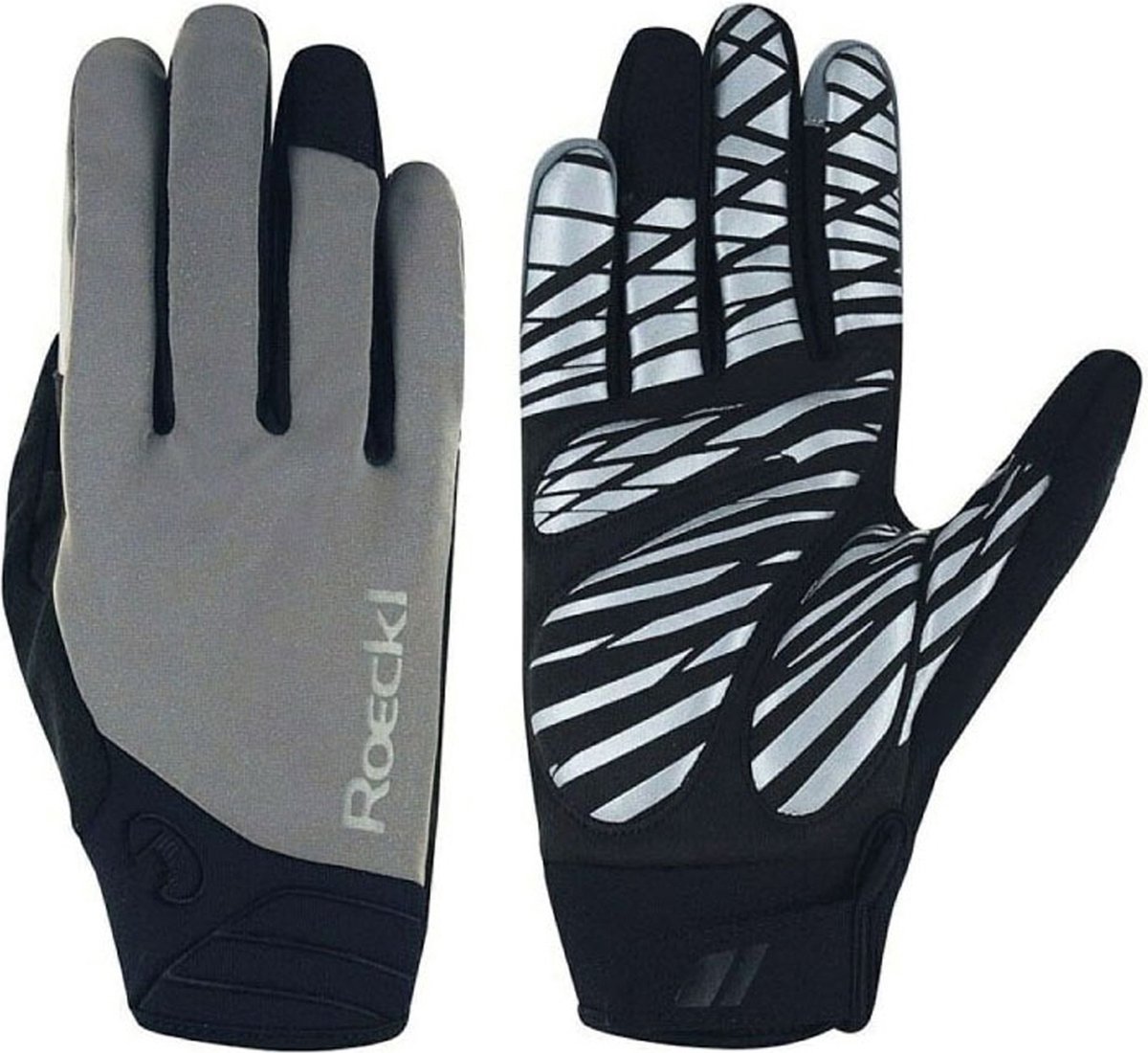 Roeckl Rotterdam Silver - Fietshandschoenen winddicht Unisex Zilver Zwart-9