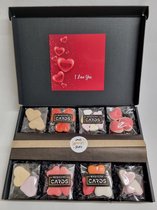 LOVE Box met Mystery Card 'I Love You' met persoonlijke (video)boodschap | 8 soorten heerlijke hart snoepjes en een liefdevol kado | Valentijnsdag | Moederdag | Vaderdag | Verjaard