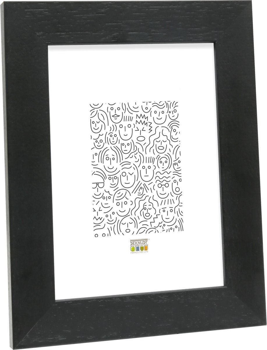Deknudt Frames fotolijst S226K2 - zwart hout - breed - 18x24 cm
