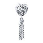 Hart style bedel | heart bead | bedels beads cadeau | Zilverana | geschikt voor Biagi , Pandora , Trollbeads armband | 925 zilver