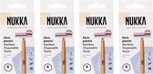 Nukka - Scheermes - Bamboe - 3-blade - 4-Pack x 4 Stuks - Roze