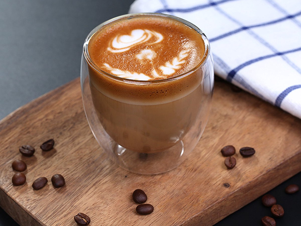ONEDONE Ensemble de 4 tasses à expresso en verre à double paroi
