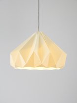 Snowpuppe - papieren origami lamp - Chestnut – vanille - Ø 28 cm