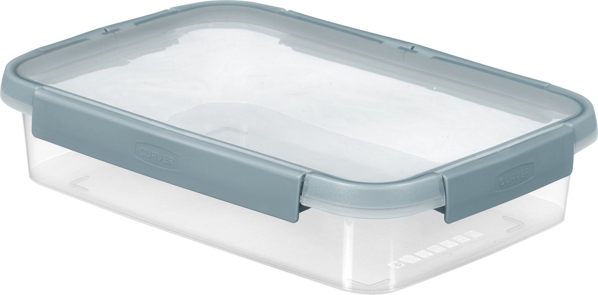 Curver Smart Fresh Eco Vershouddoos Rechthoekig - 3,5L - Laag - Blauw/Transparant