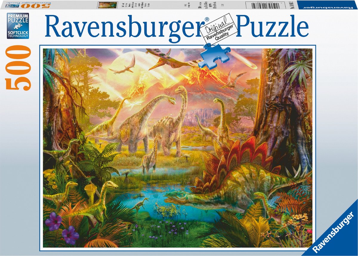 Ravensburger puzzel Land van de Dinosauriers - Legpuzzel - 500 stukjes