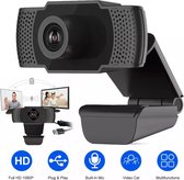 Webcam Full HD | Webcam 1080P | Plug and Play | Microfoon | USB 2.0 | Laptop camera | Webcam voor PC | Webcam cover