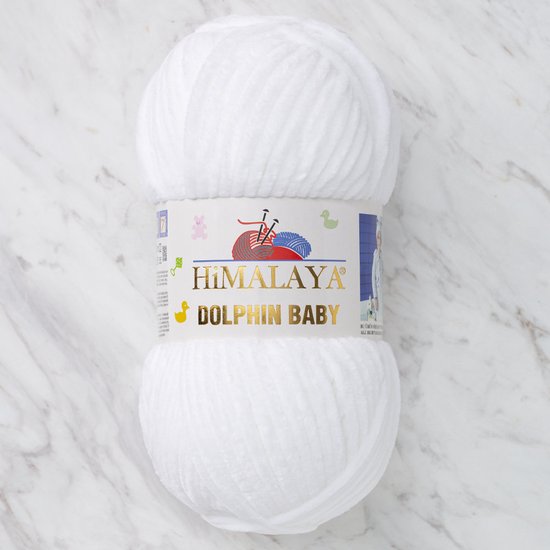 Himalaya Dolphin Bébé - Fils à coudre Wit - Fil à Tricot au crochet pour dauphin 100 g - Super doux et volumineux épais en peluche velours Bella Chenille Laine Couverture pour enfant Amigurumi