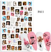 Hiden | Modern Art Nail stickers - Nail Art - Decoraties - Water transfer Nagel stickers - Beauty & Make-up - Nagelvormen - Nail Art tools | 611
