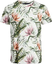 Jack & Jones T-shirt Florall White (Maat: 6XL)