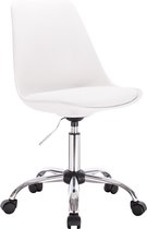 Kamyra® Ergonomische Bureaustoel met Wieltjes - Bureaustoelen, Stoel, Barkruk - Voor Volwassenen & Kinderen - Wit