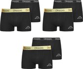 Kappa – boxershort heren – 6 stuks – zwart – acid lime – maat XL – onderbroeken heren