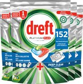 Bol.com Dreft Platinum Plus All In One Vaatwastabletten - Deep Clean - Voordeelverpakking 4 x 38 stuks aanbieding