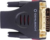 Oehlbach 9070 DVI / HDMI Adapter [1x DVI-stekker 18+1-polig - 1x HDMI-bus] Zwart Vergulde steekcontacten