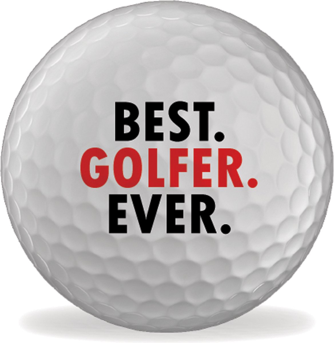 Golfballen bedrukt - Best. Golfer. Ever. - set van 3