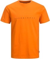 Jack & Jones T-shirt Font Logo Sun Orange (Maat: 6XL)