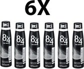 8x4 MEN Discovery Deodorant Spray - 6 x 150 ml - Voordeelverpakking