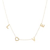 Michelle - ketting LOVE - goud - Stainless steel - rvs - hartje