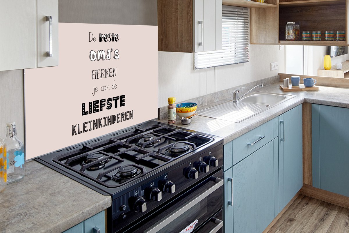 KitchenYeah Spatscherm 90x60 cm - Oma-quote - Aluminium thumbnail 6