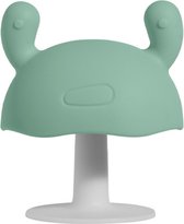 Monno Paddenstoel Bijtring/Fopspeen - Baby Speelgoed - Kinderservies - 100% BPA Vrij - Groen