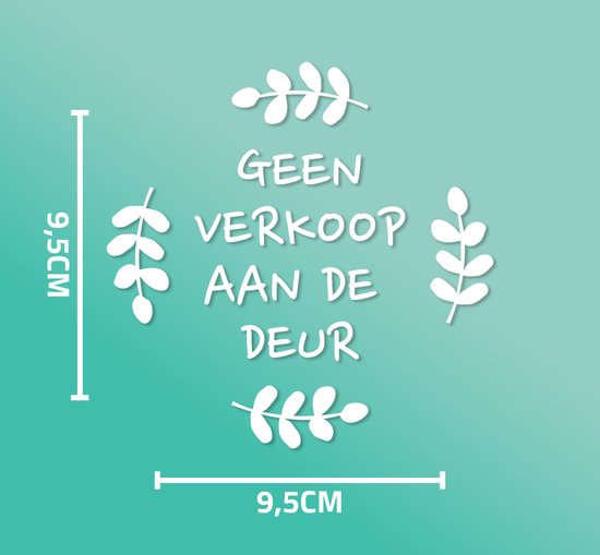Geen Verkoop Aan De Deur Raamsticker Vinyl Wit Deursticker geen verkoop Anti...