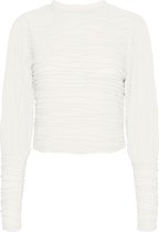 Vero Moda T-shirt Vmines Ls Crop Top Jrs Ga 10261427 Snow White Dames Maat - XS