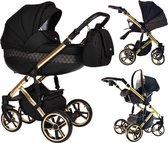 Baby Merc Faster 3 Kinderwagen - Zwart/Goud Limited Edition - Kinderwagen incl. Autostoel