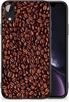 Telefoon Hoesje Geschikt voor iPhone XR Hoesje met Zwarte rand Koffiebonen